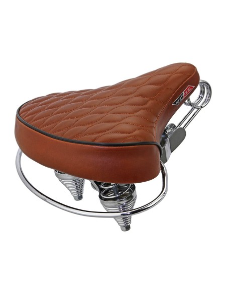 Beach Cruisers Saddle Diamond Web Spring Brown.